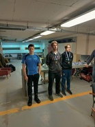 Ilmapistoolin M18 mitalikolmikko: Ian Shekren, Lauri Kivistö, Joose Puumala